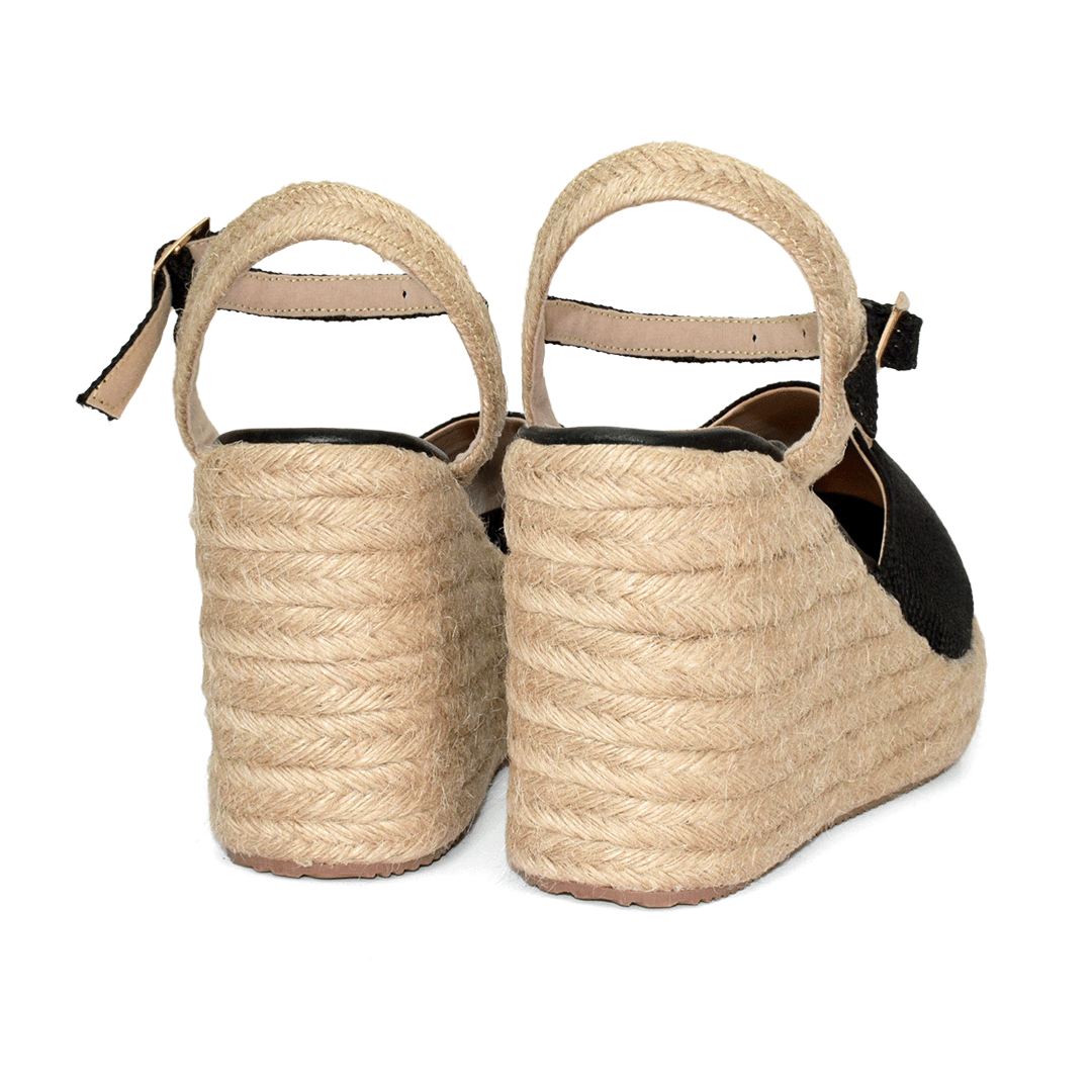 Sandalias con plataforma para mujer en color negro