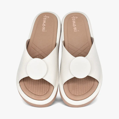 Sandalias para mujer en color talco