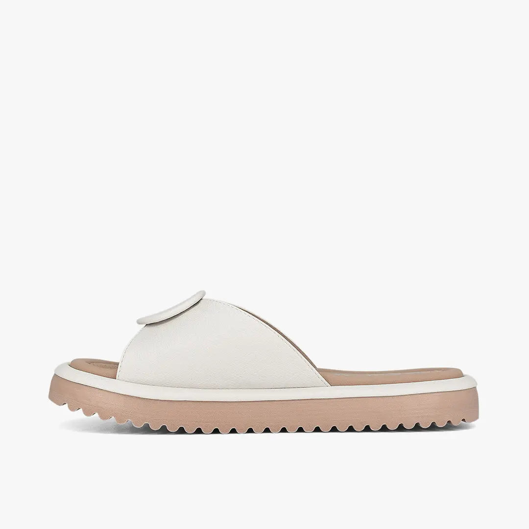 Sandalias para mujer en color talco