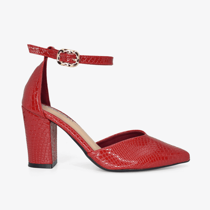 Tacones para mujer en color rojo