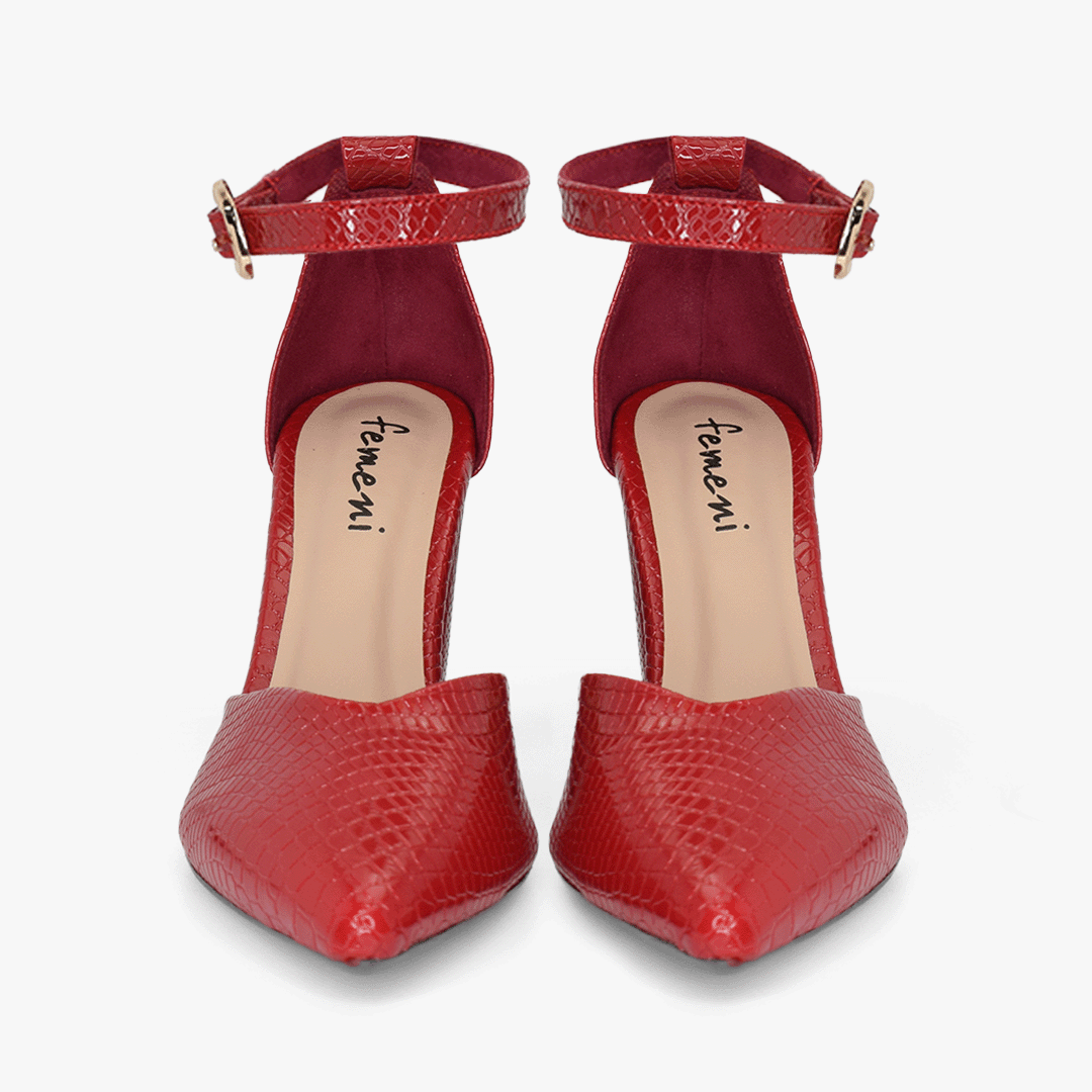 Tacones para mujer en color rojo