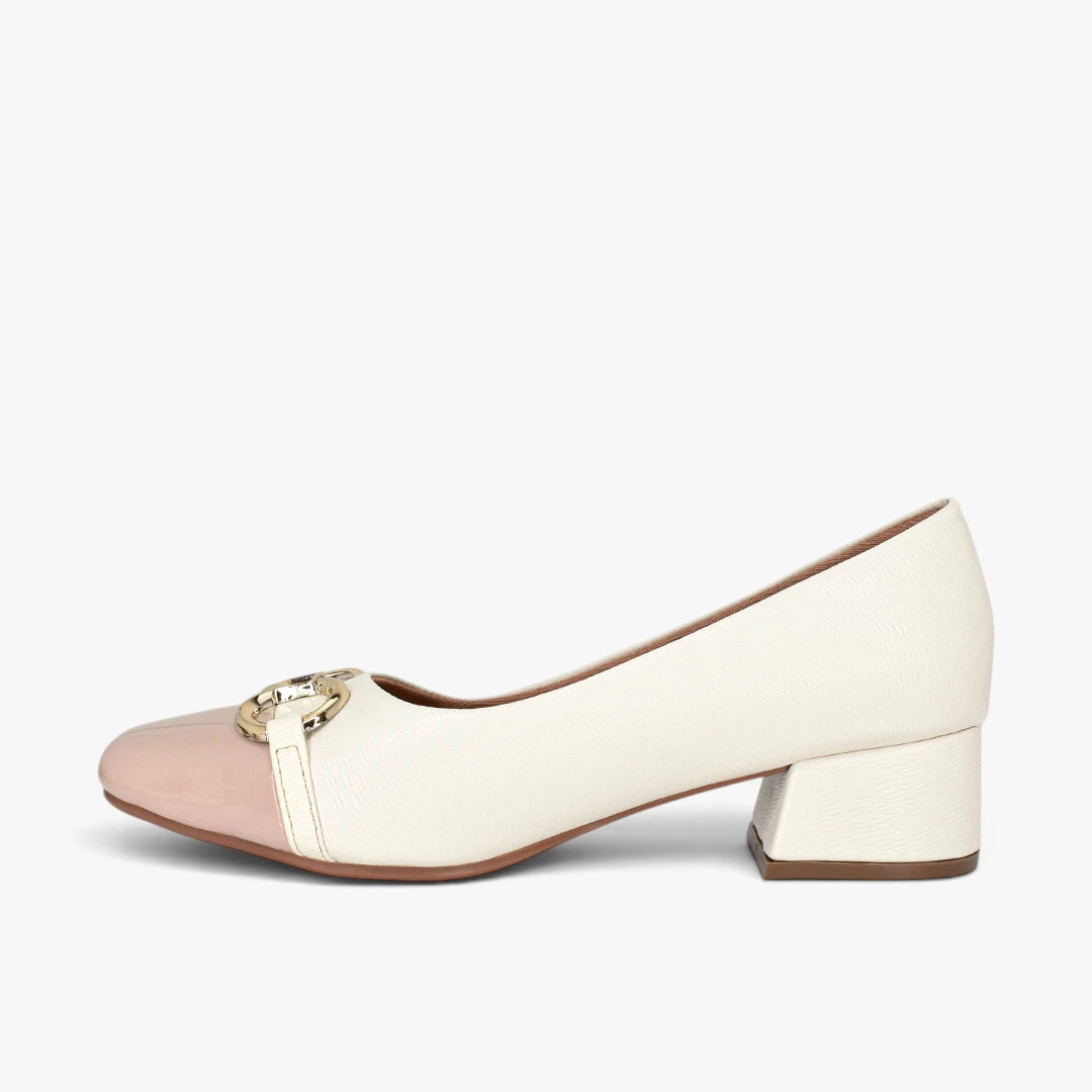 Tacones para mujer en color talco
