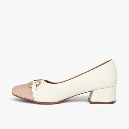 Tacones para mujer en color talco