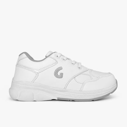 Tenis Croydon colegial unisex en color blanco