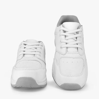 Tenis Croydon colegial unisex en color blanco