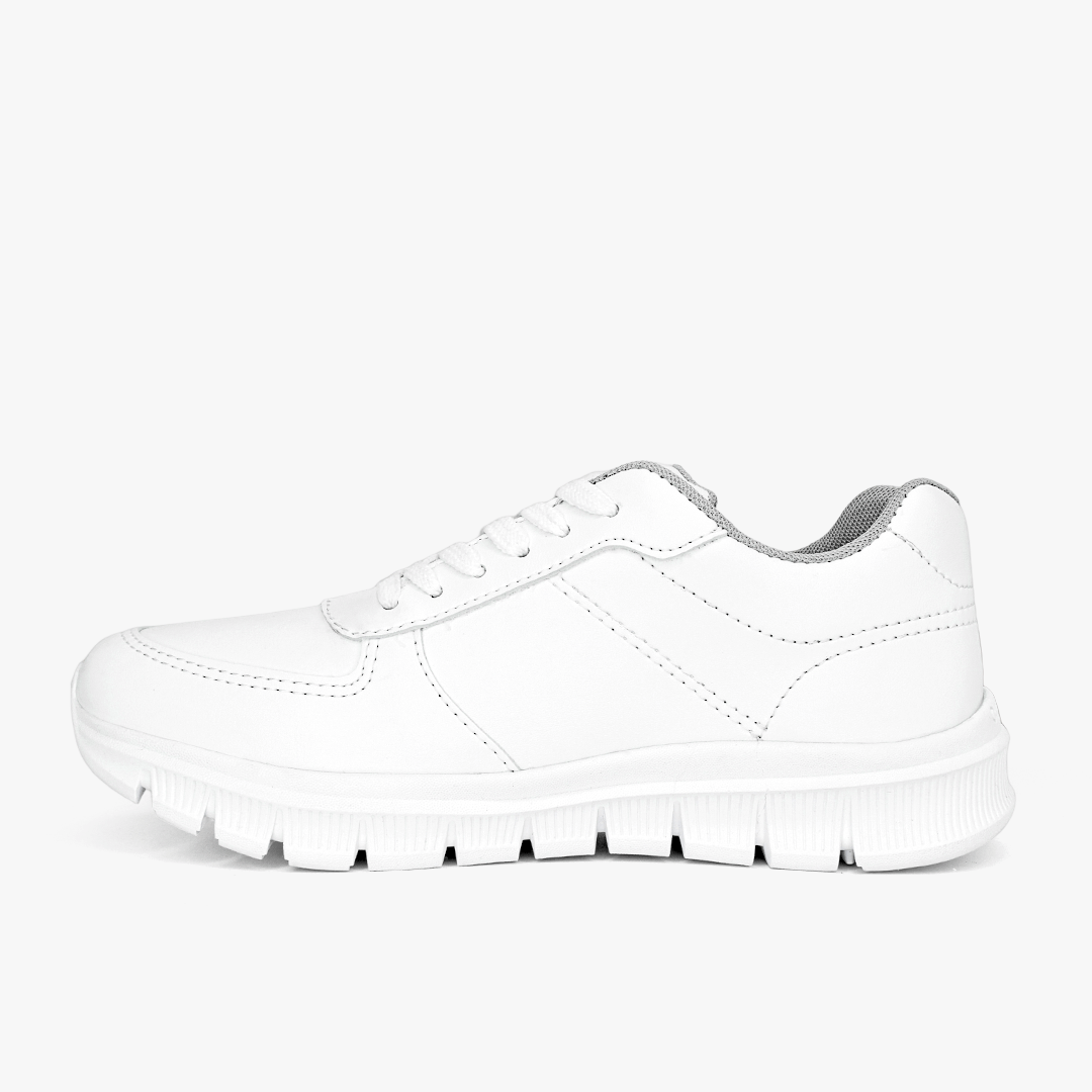 Tenis Croydon colegial unisex en color blanco