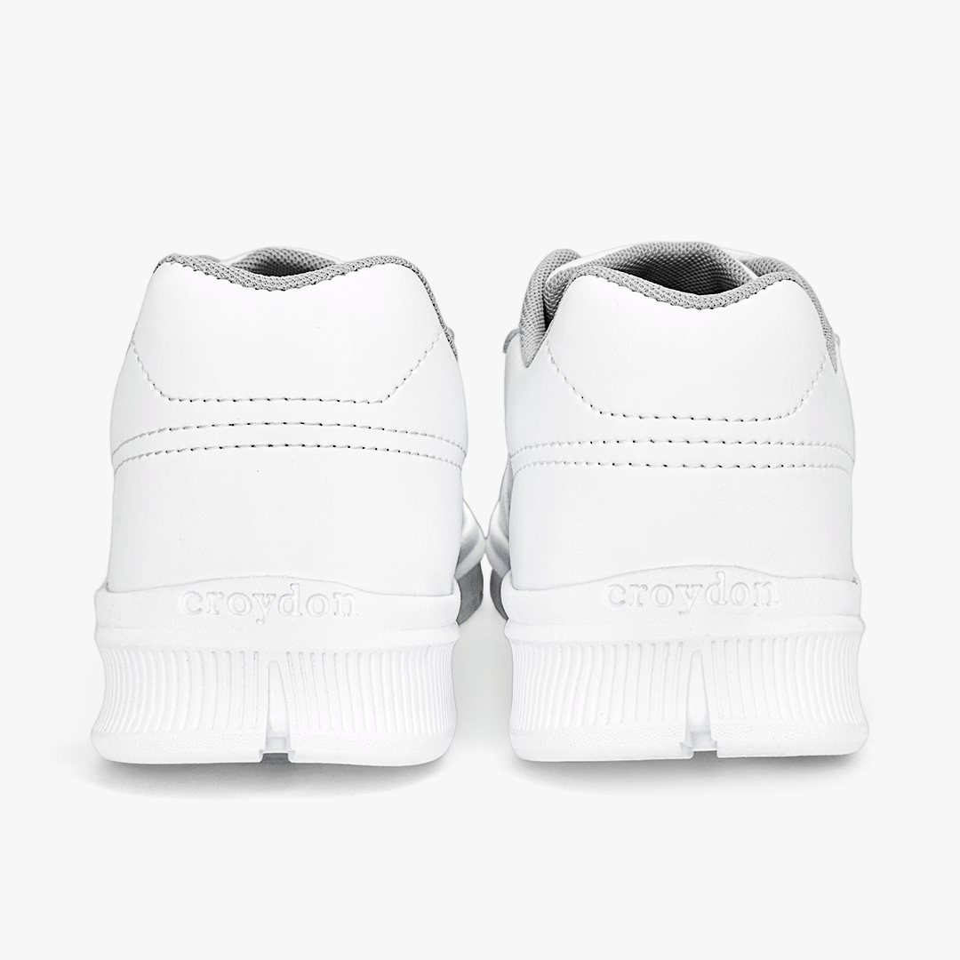 Tenis Croydon colegial unisex en color blanco