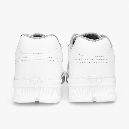 Tenis Croydon colegial unisex en color blanco