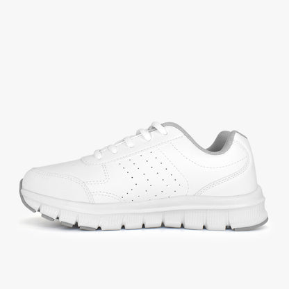 Tenis Croydon colegial unisex en color blanco