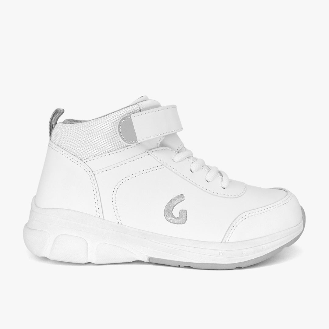 Tenis Croydon colegial unisex en color blanco