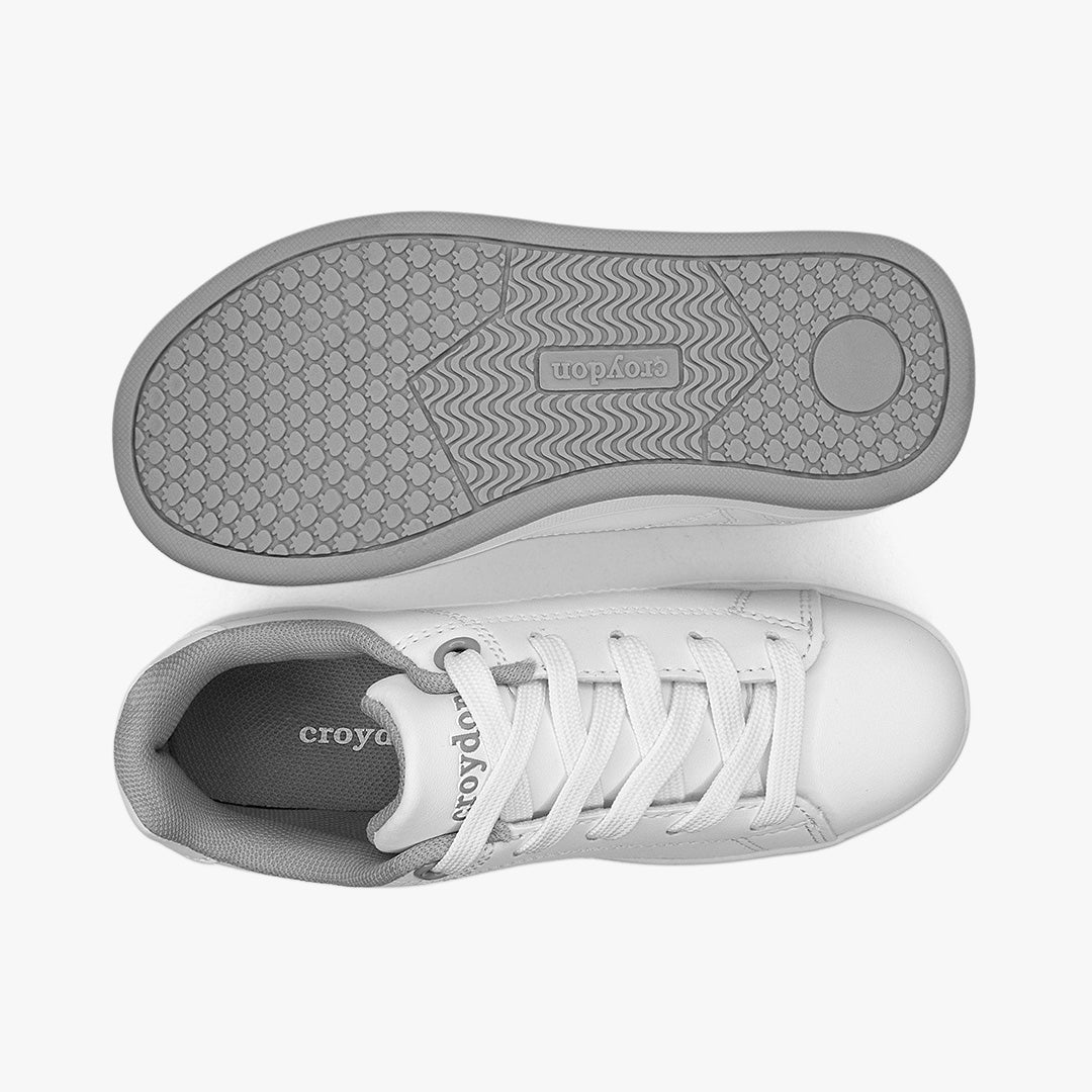 Tenis Croydon colegial unisex en color blanco