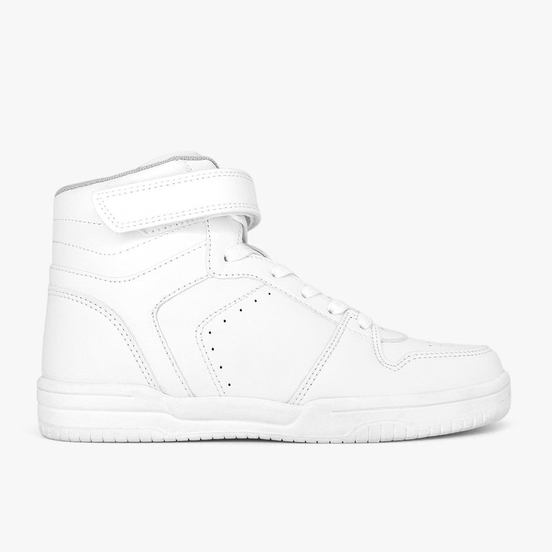 Tenis Croydon tipo bota colegial unisex en color blanco