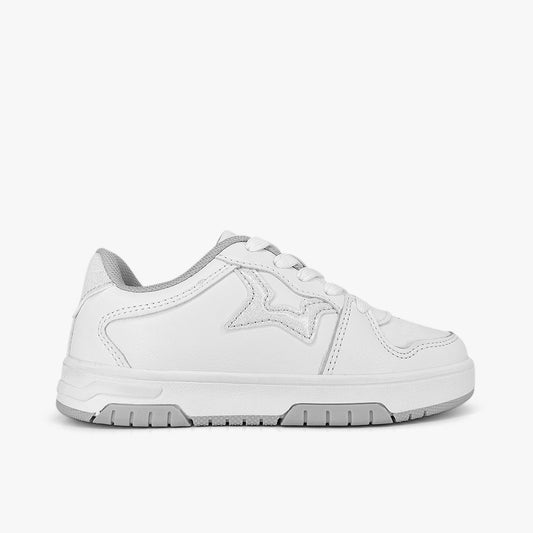 Tenis Croydon colegial para niña en color blanco