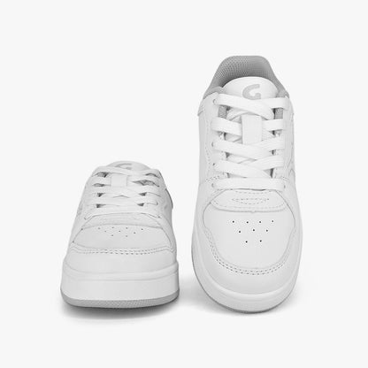 Tenis Croydon colegial para niña en color blanco