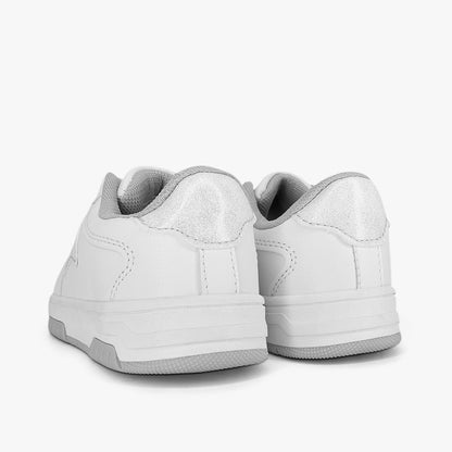 Tenis Croydon colegial para niña en color blanco