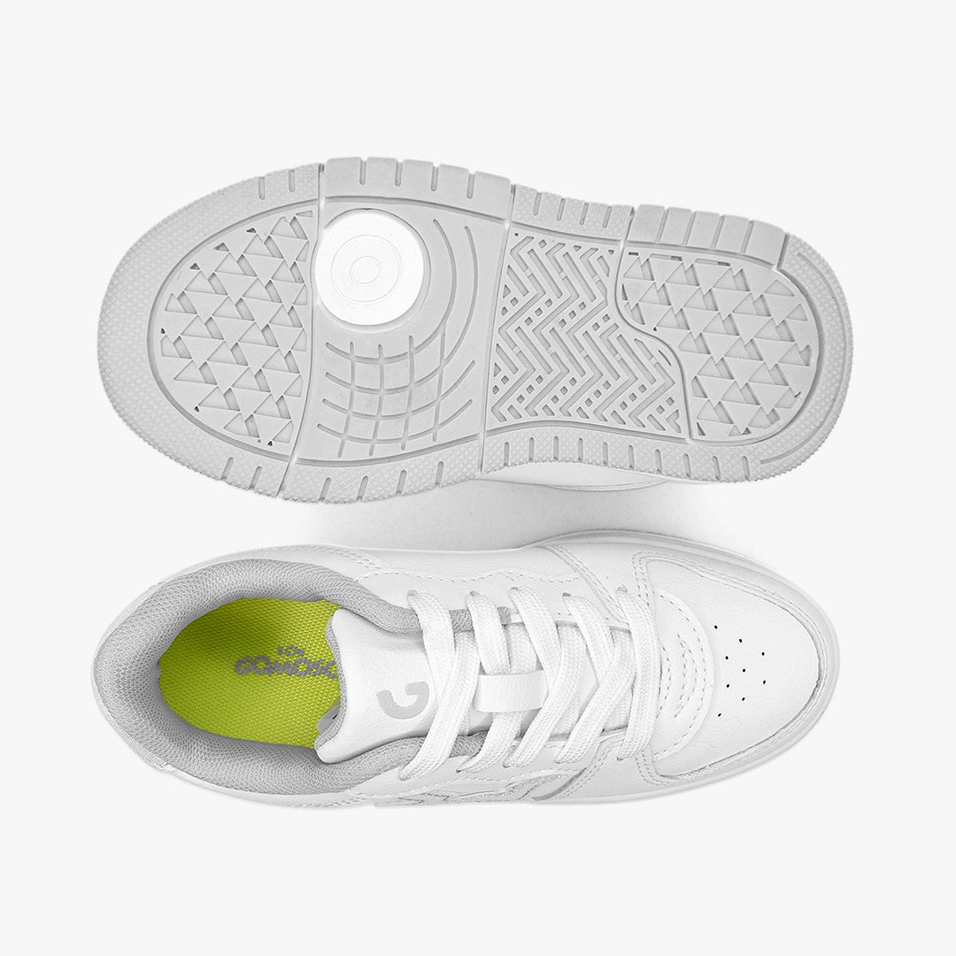 Tenis Croydon colegial para niña en color blanco