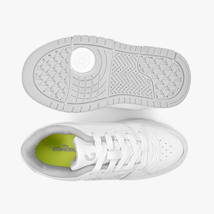 Tenis Croydon colegial para niña en color blanco