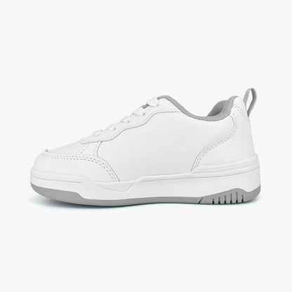 Tenis Croydon colegial para niña en color blanco