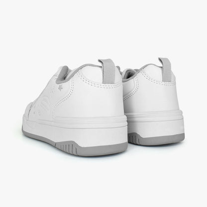 Tenis Croydon colegial para niña en color blanco