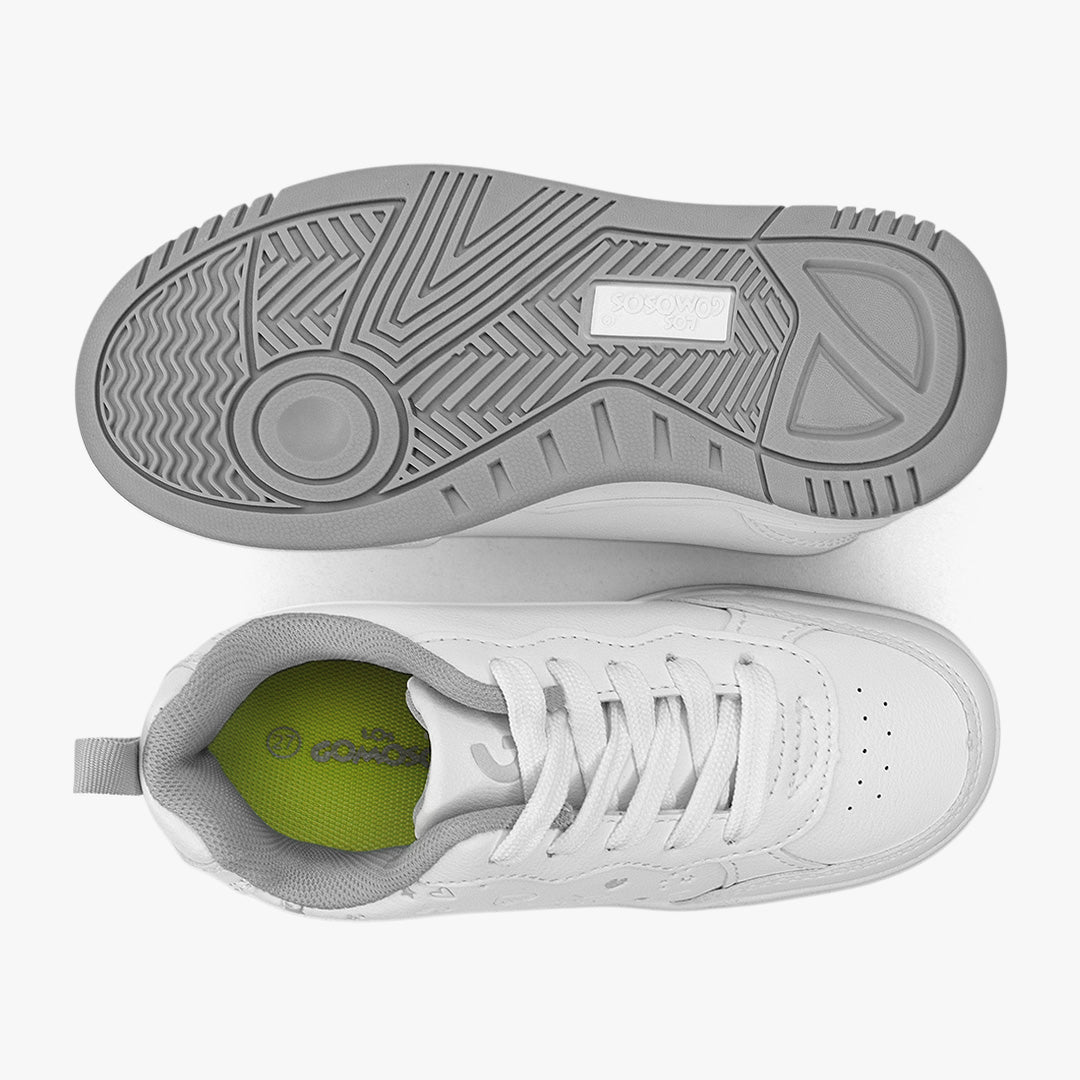 Tenis Croydon colegial para niña en color blanco