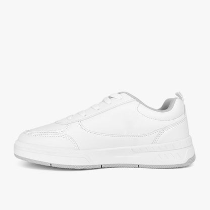 Tenis Croydon colegial para niña en color blanco