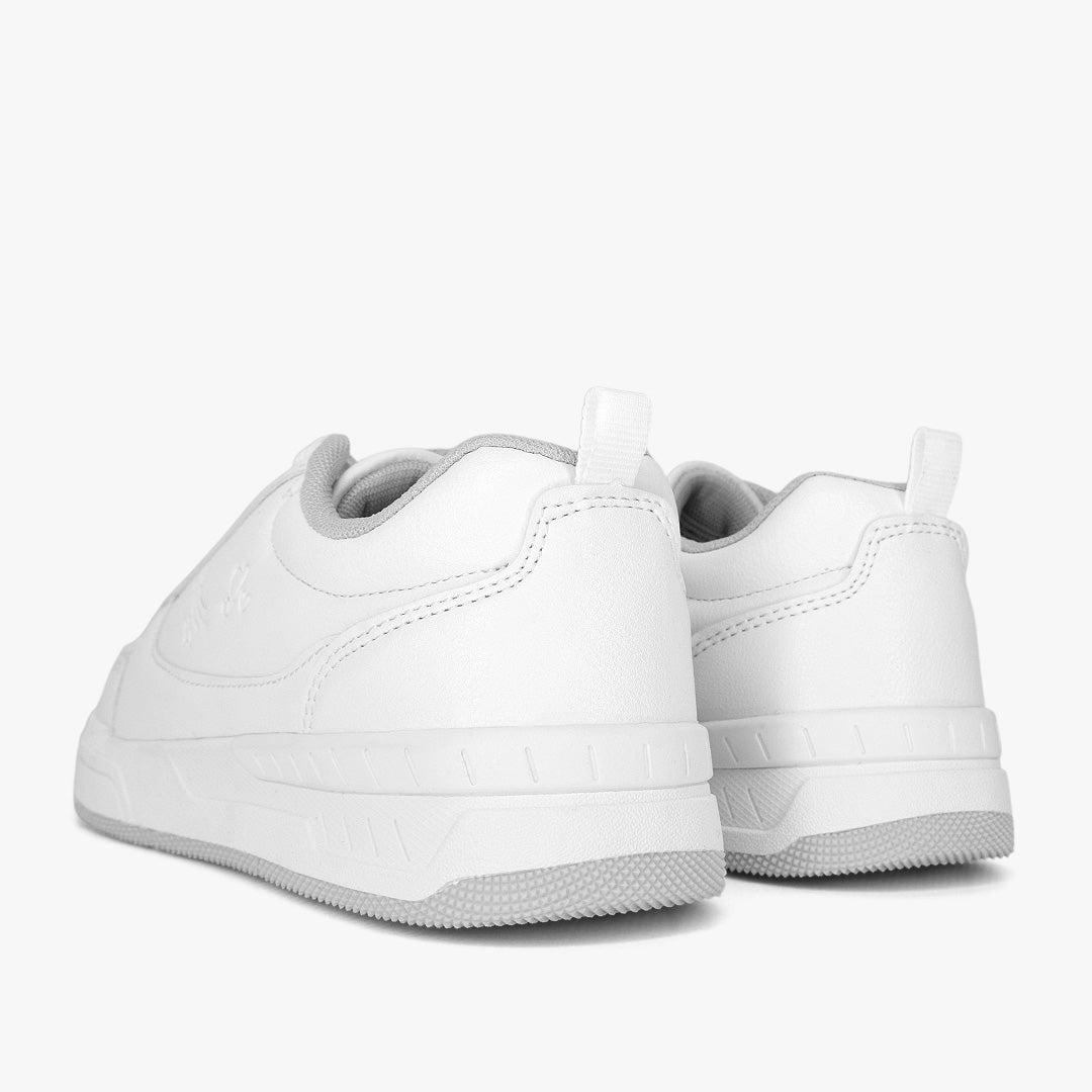 Tenis Croydon colegial para niña en color blanco