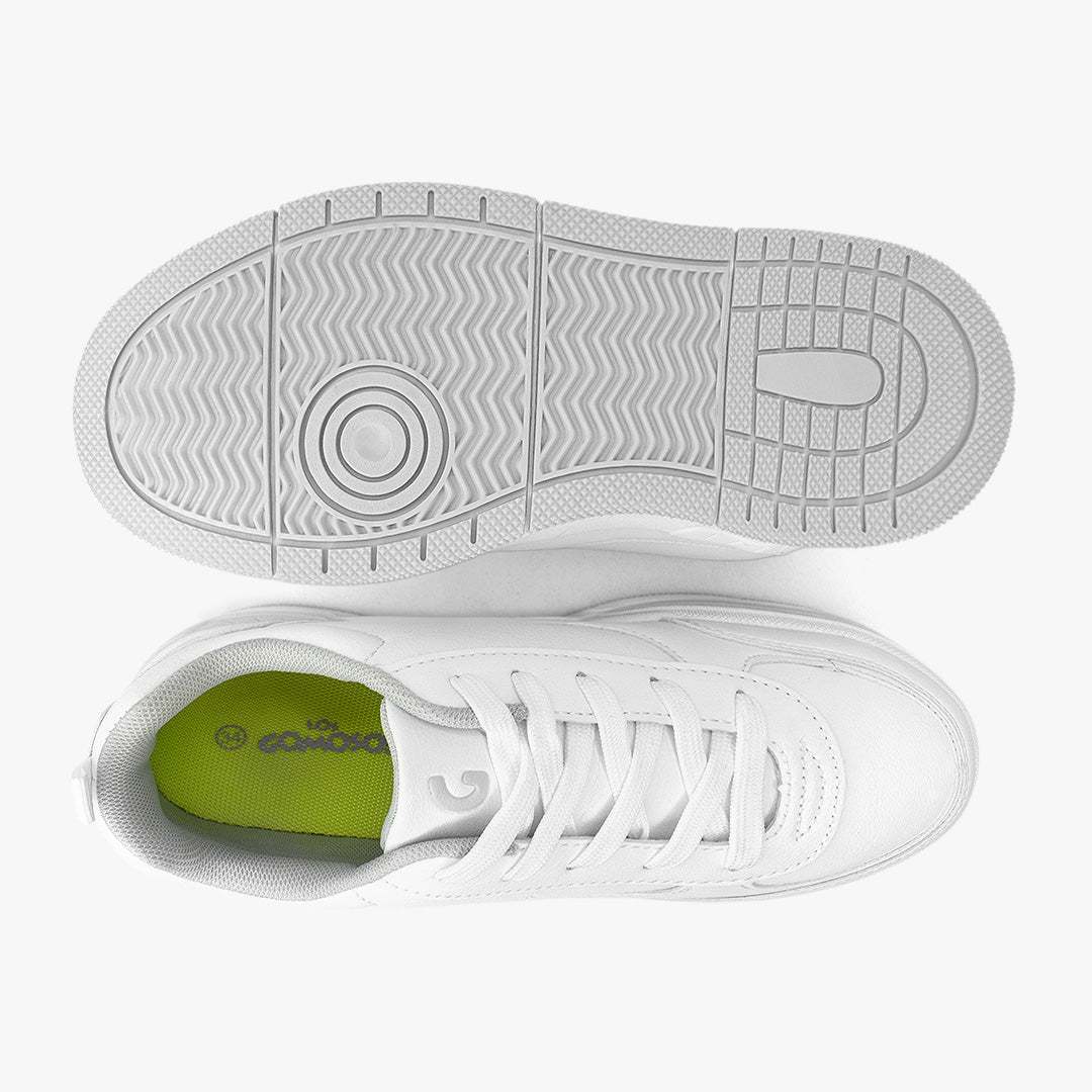 Tenis Croydon colegial para niña en color blanco