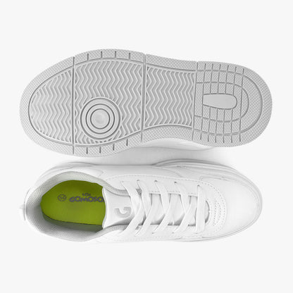 Tenis Croydon colegial para niña en color blanco