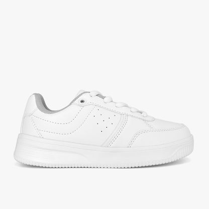Tenis Croydon colegial unisex en color blanco