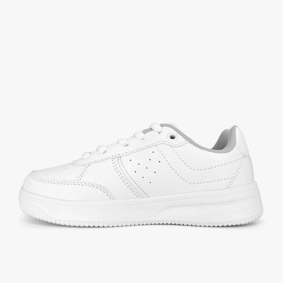 Tenis Croydon colegial unisex en color blanco