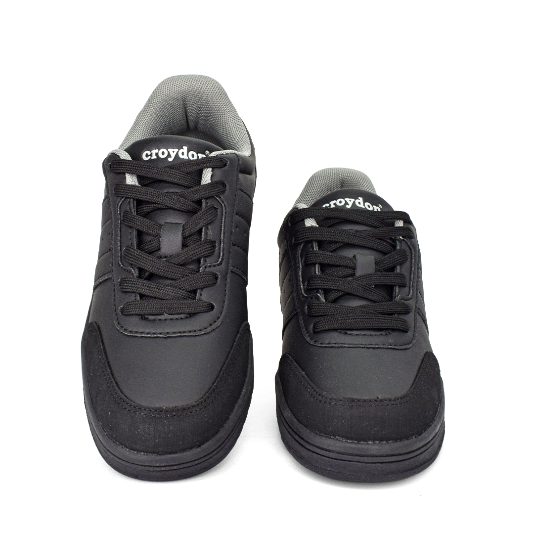 Tenis Croydon colegial unisex en color negro