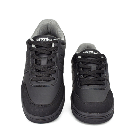 Tenis Croydon colegial unisex en color negro