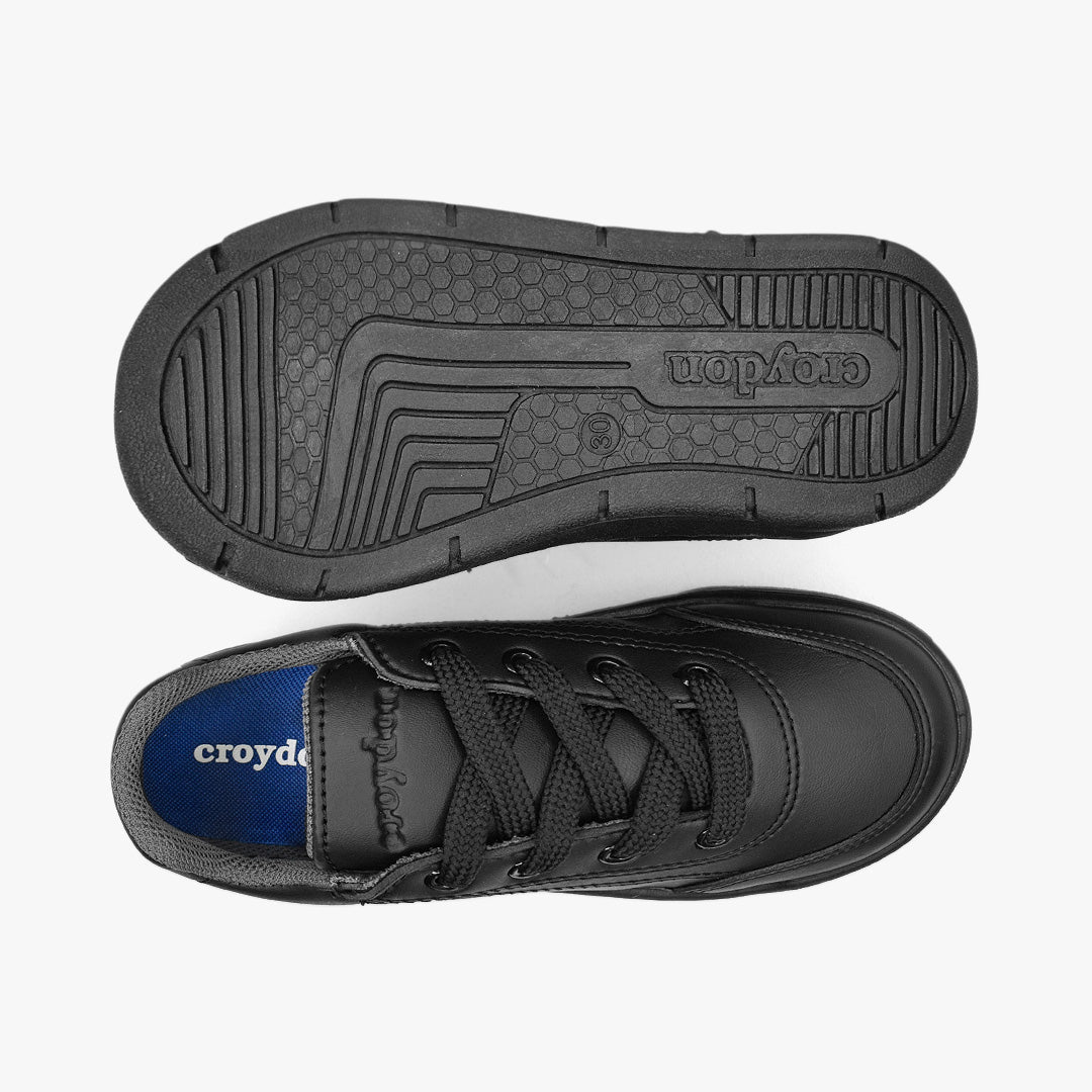 Tenis Croydon colegial unisex en color negro