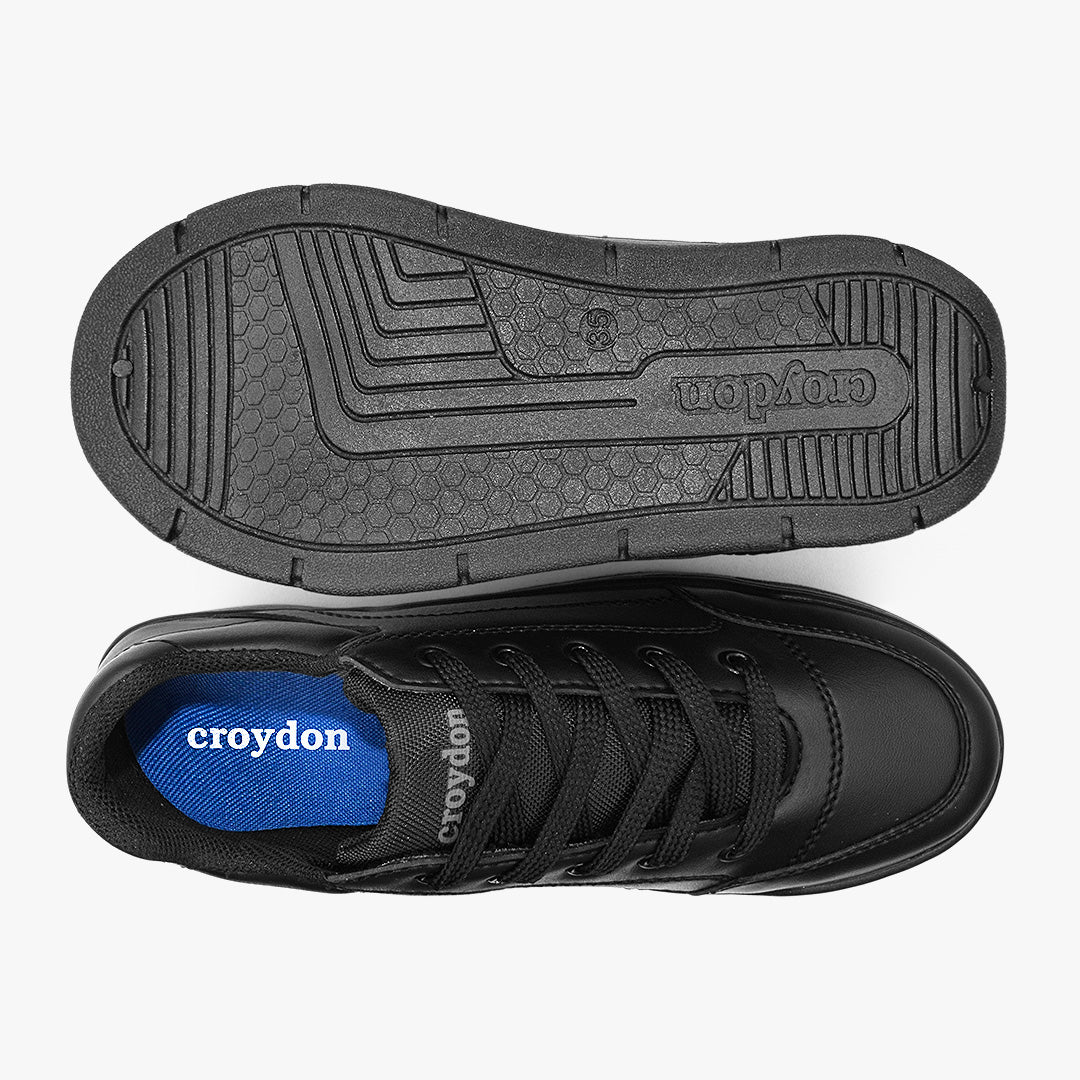 Tenis Croydon colegial unisex en color negro