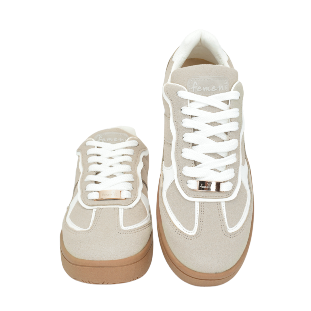 Tenis para mujer en color beige crema