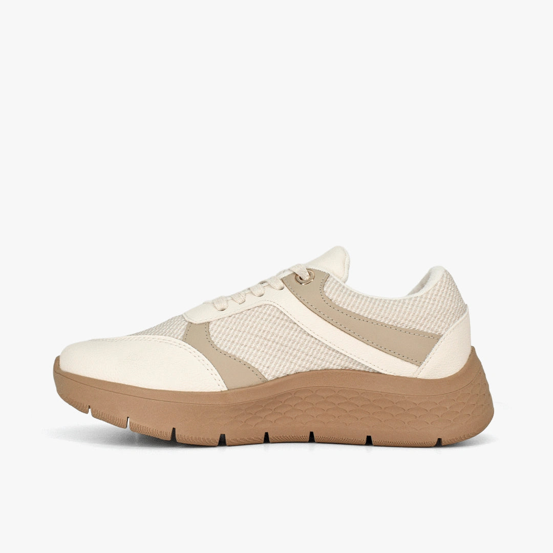 Tenis para mujer en color talco
