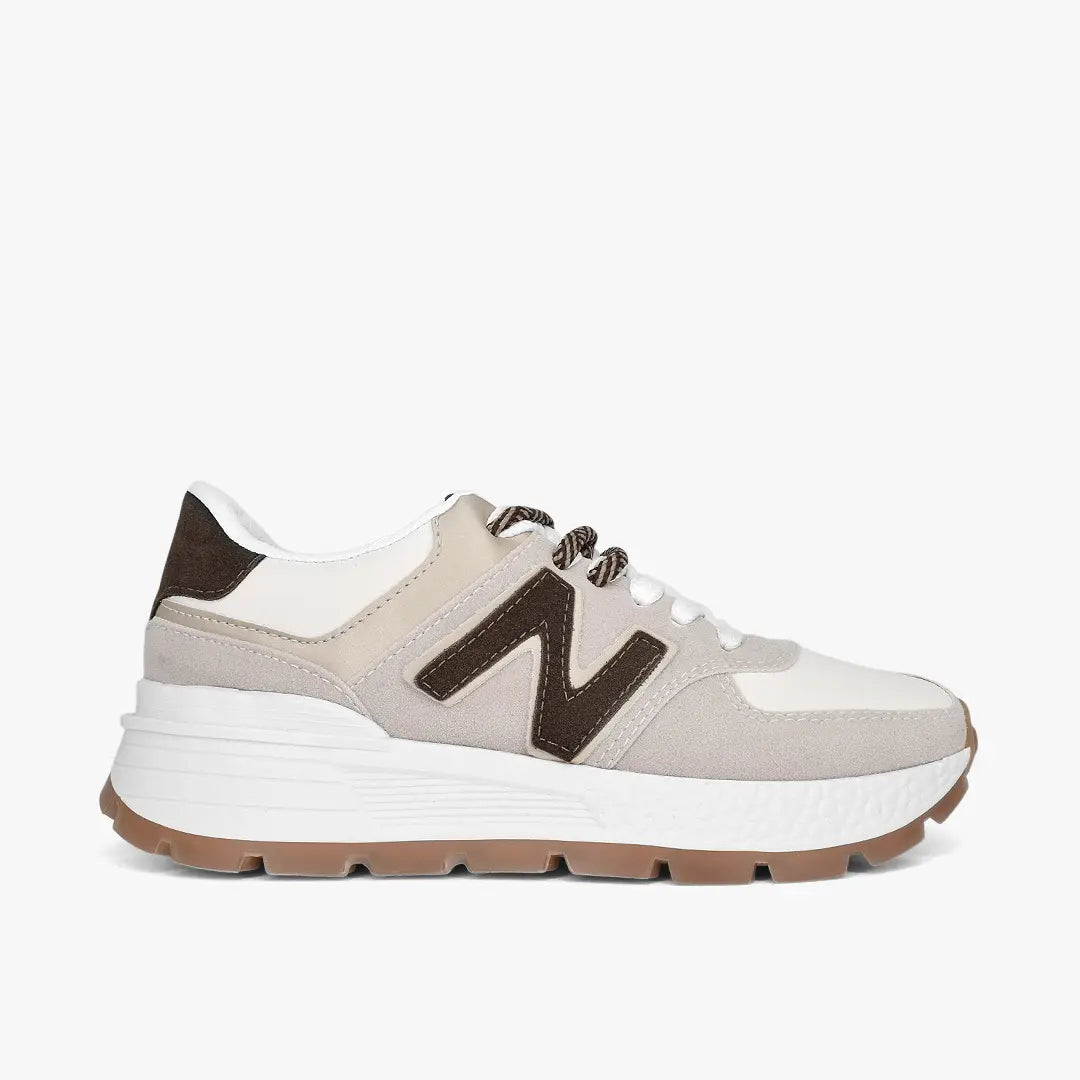 Tenis para mujer en color talco