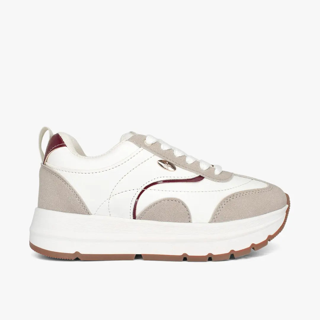 Tenis para mujer en color talco