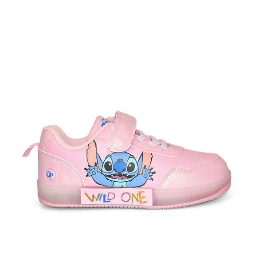 Tenis Op Stitch para niña en color rosado con luces