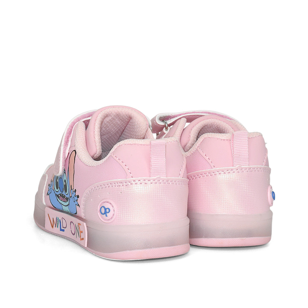 Tenis Op Stitch para niña en color rosado con luces