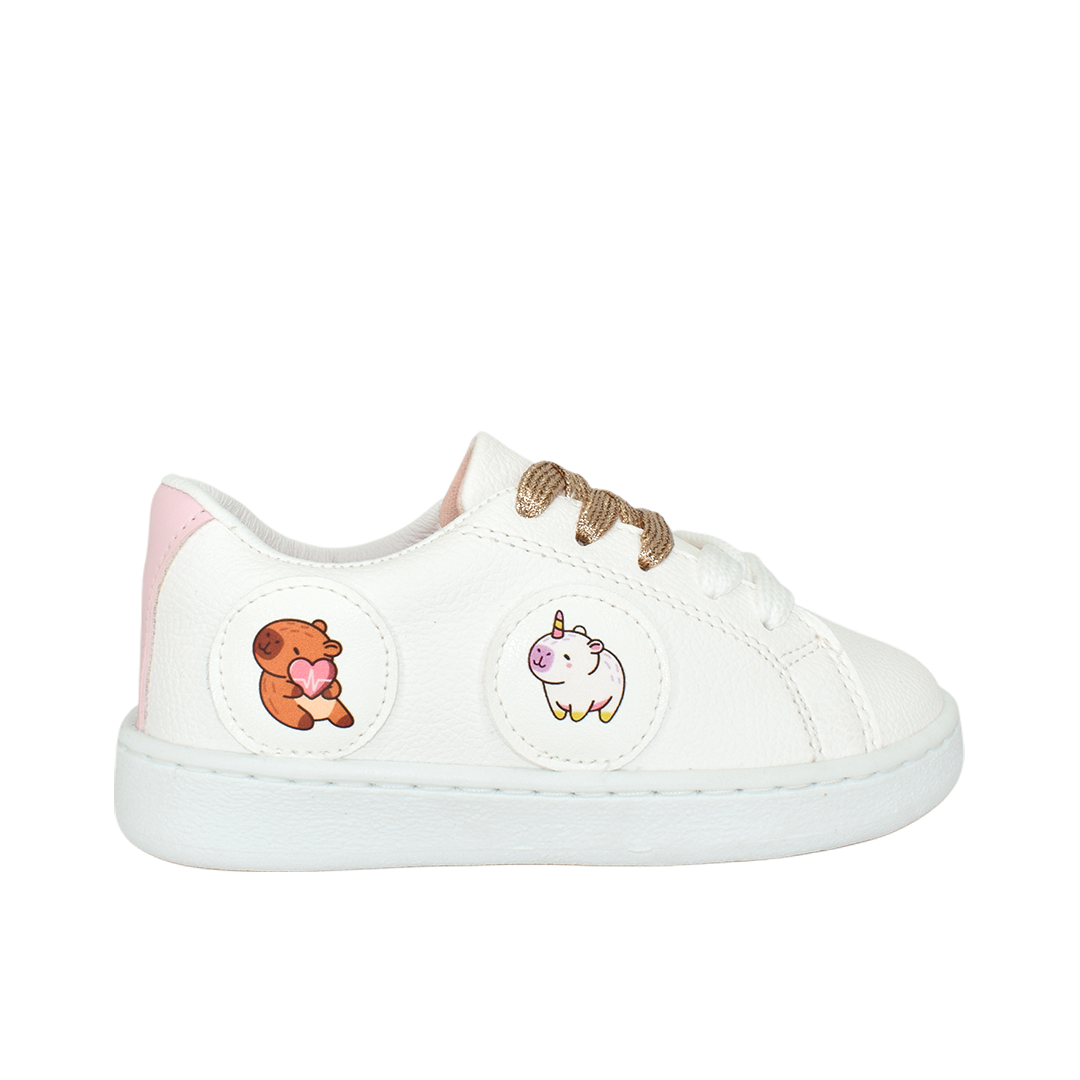 Tenis Capibara para niña en color talco