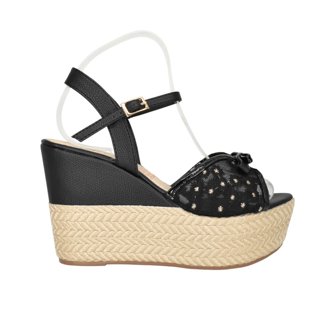 Sandalias con plataforma para mujer en color negro