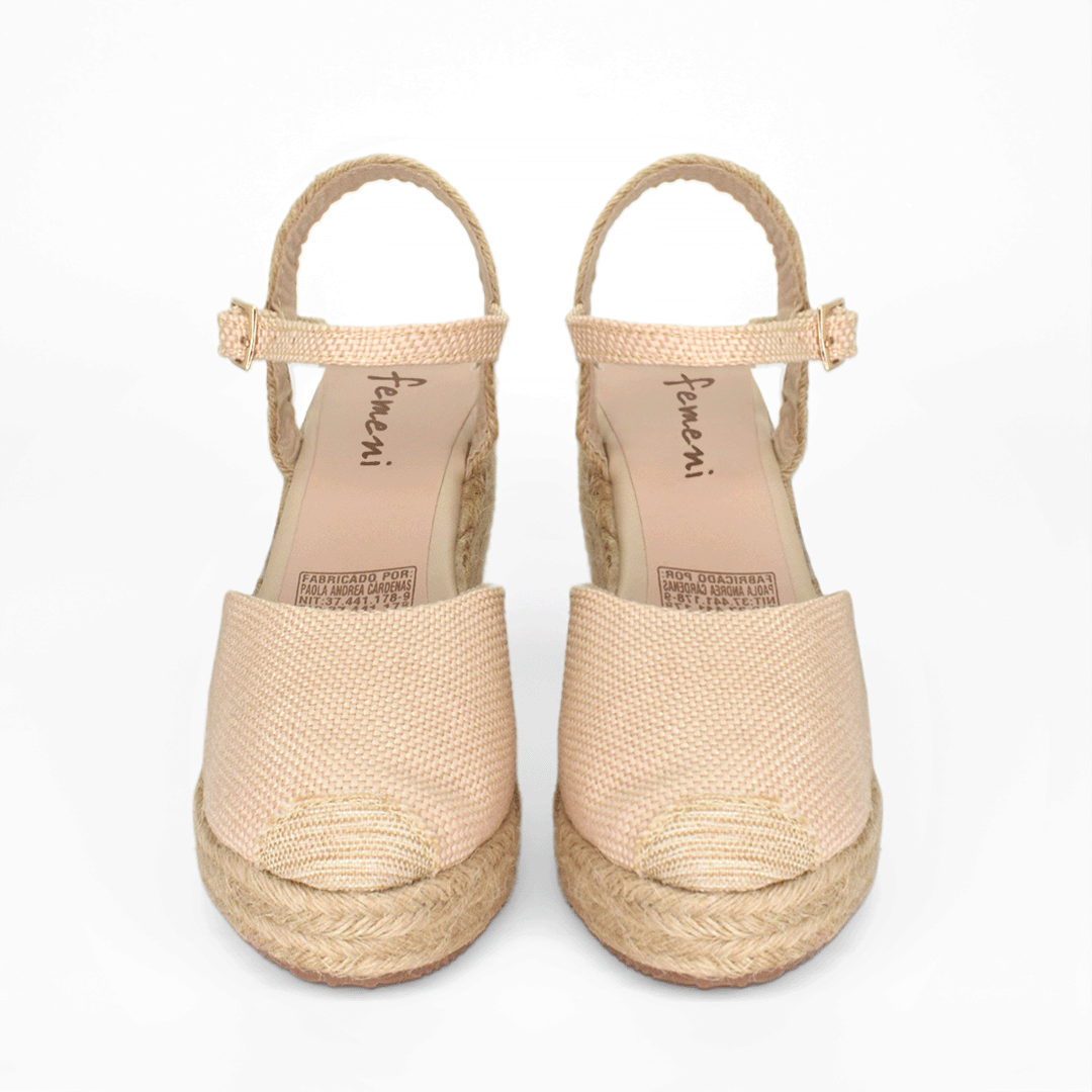 SANDALIAS MUJER COLOR BEIGE CREMA 396-812 B
