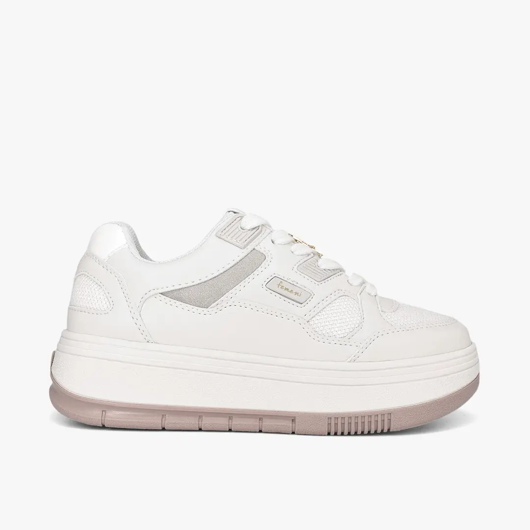 Tenis para mujer en color beige crema