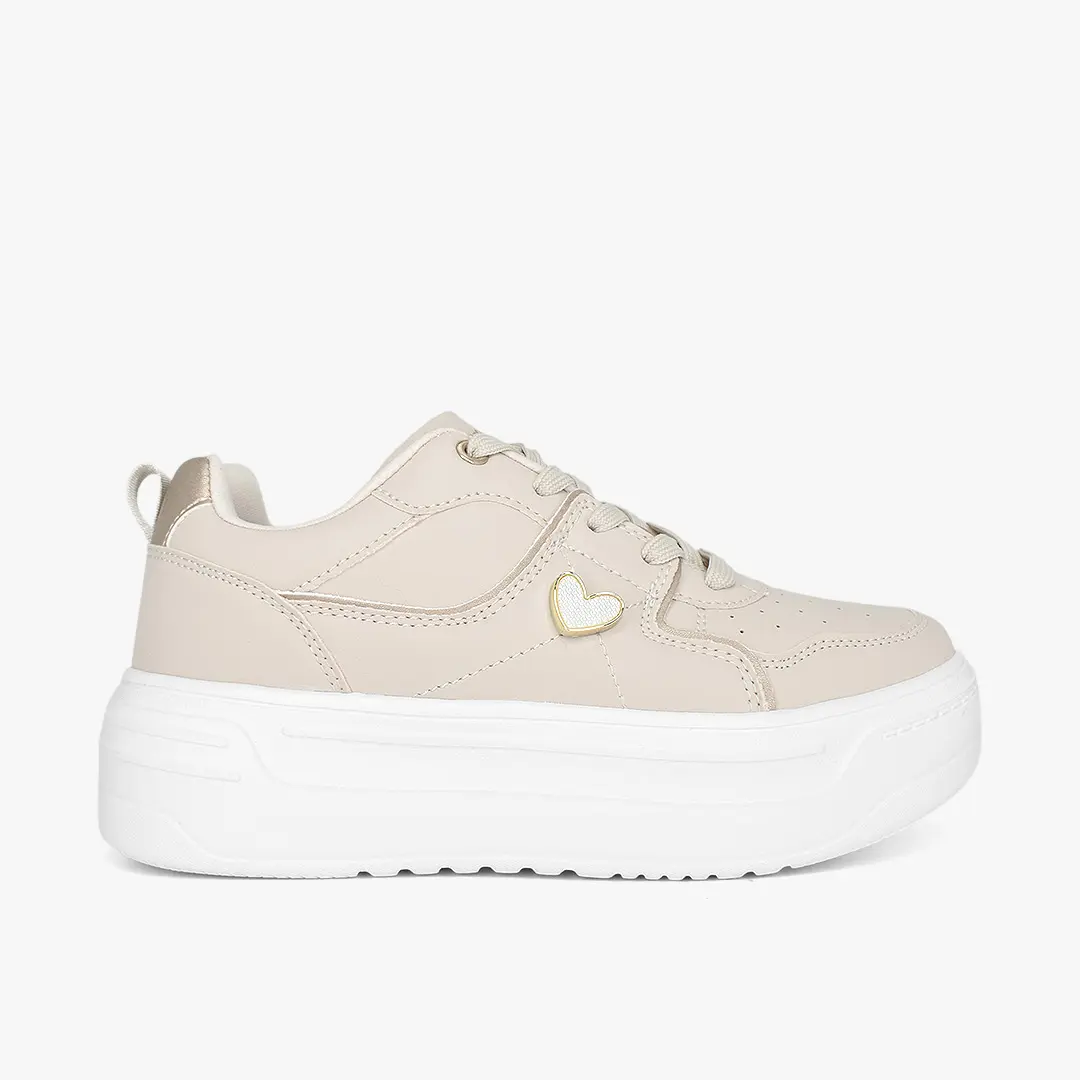 Tenis mefos Croydon para mujer en color beige crema