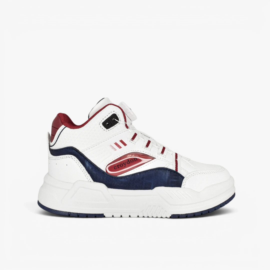 Tenis fomas tipo bota croydon para niño en color blanco