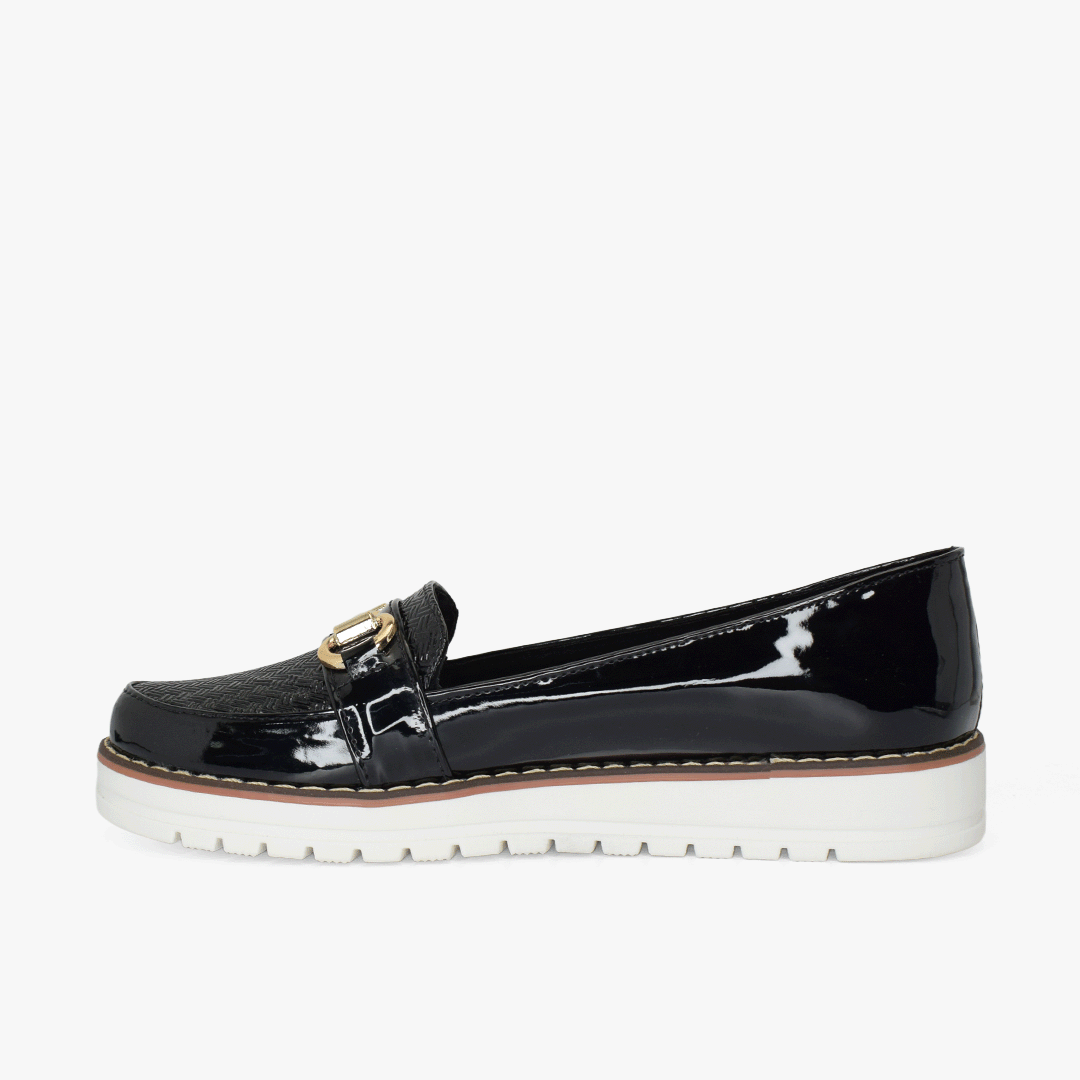 Mocasines para mujer en color negro - Imagen 3