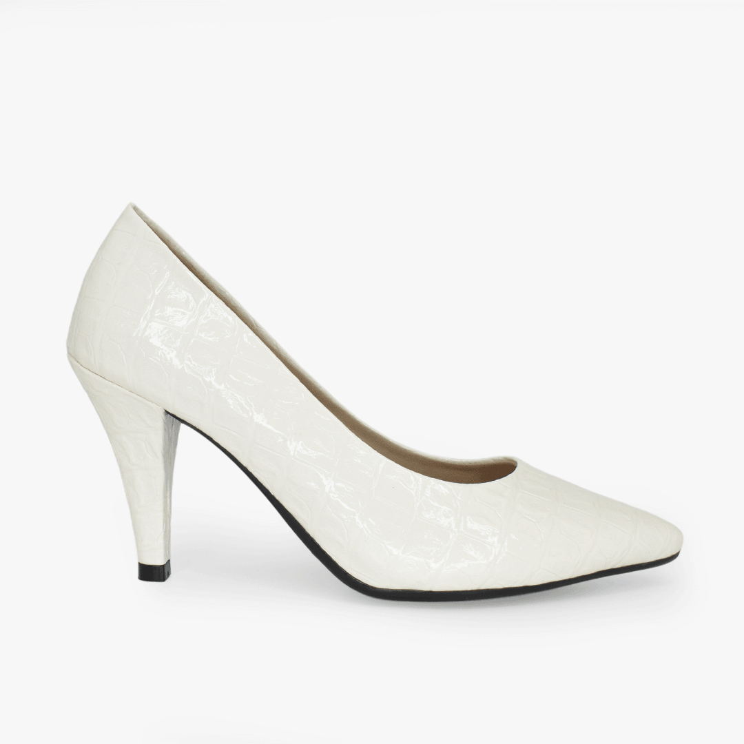 Tacones para mujer en color talco - Imagen 2