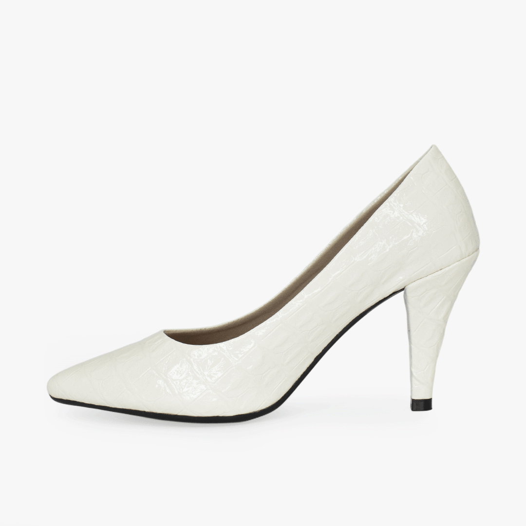 Tacones para mujer en color talco - Imagen 3