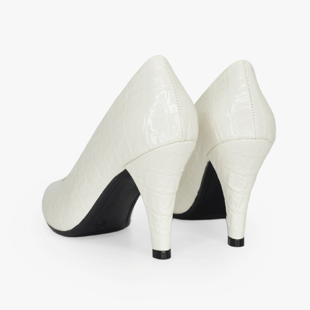 Tacones para mujer en color talco - Imagen 4